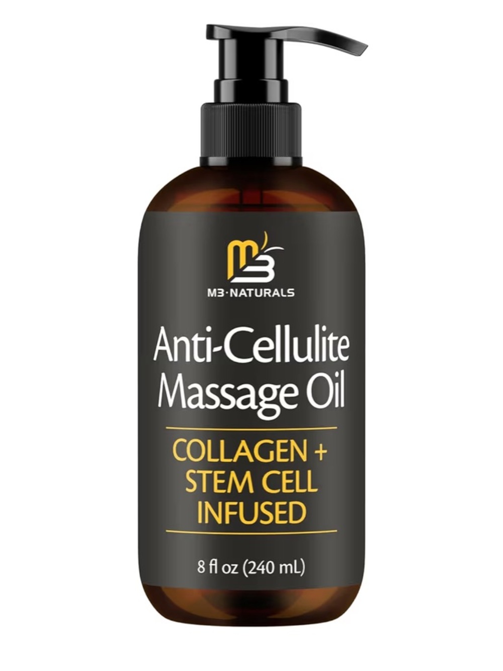 M3 Naturals Firming Body Anti-Cellulite Massage Oil 8oz
